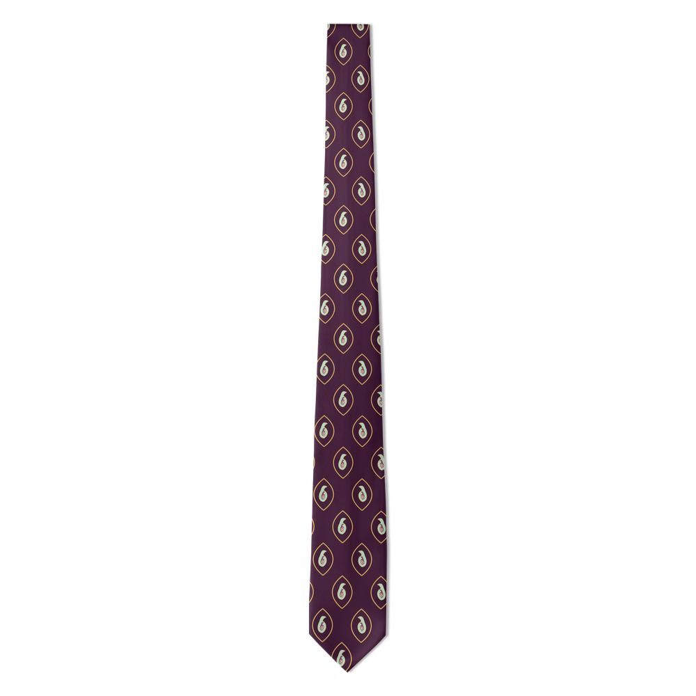 Querini - Aubergine & Mint Ogee Paisley Tie – Velvet Arcade