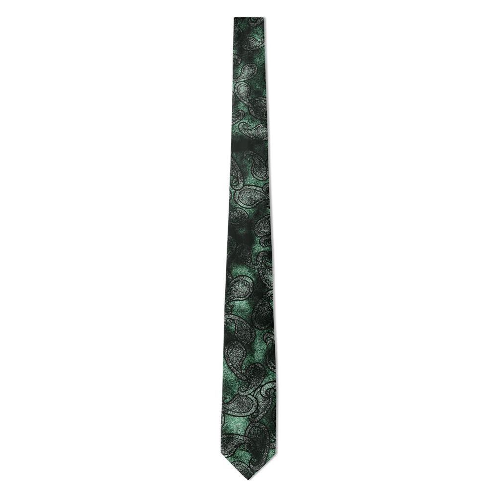 Ashcombe - Emerald Noir Paisley Tie – Forest Gala