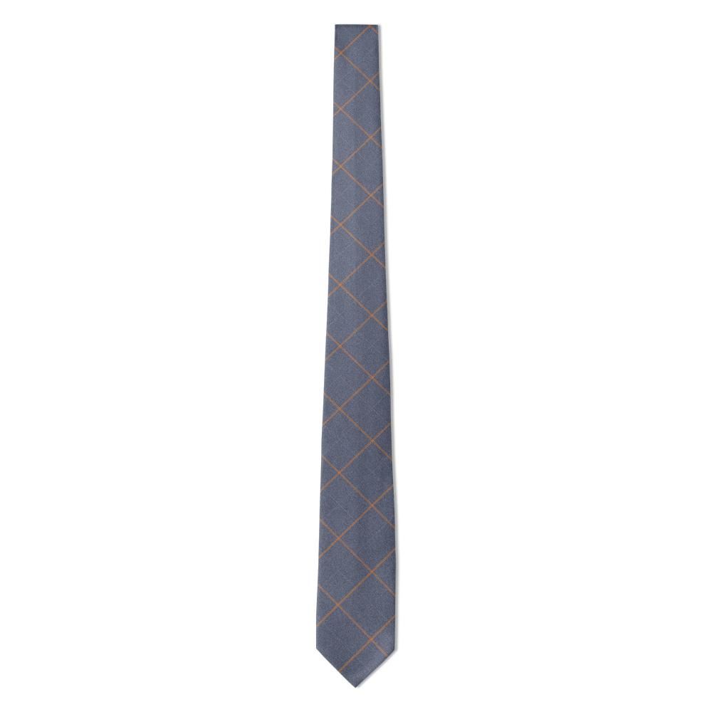Branciforte - Grey & Orange Melange Plaid Tie – Autumn Office