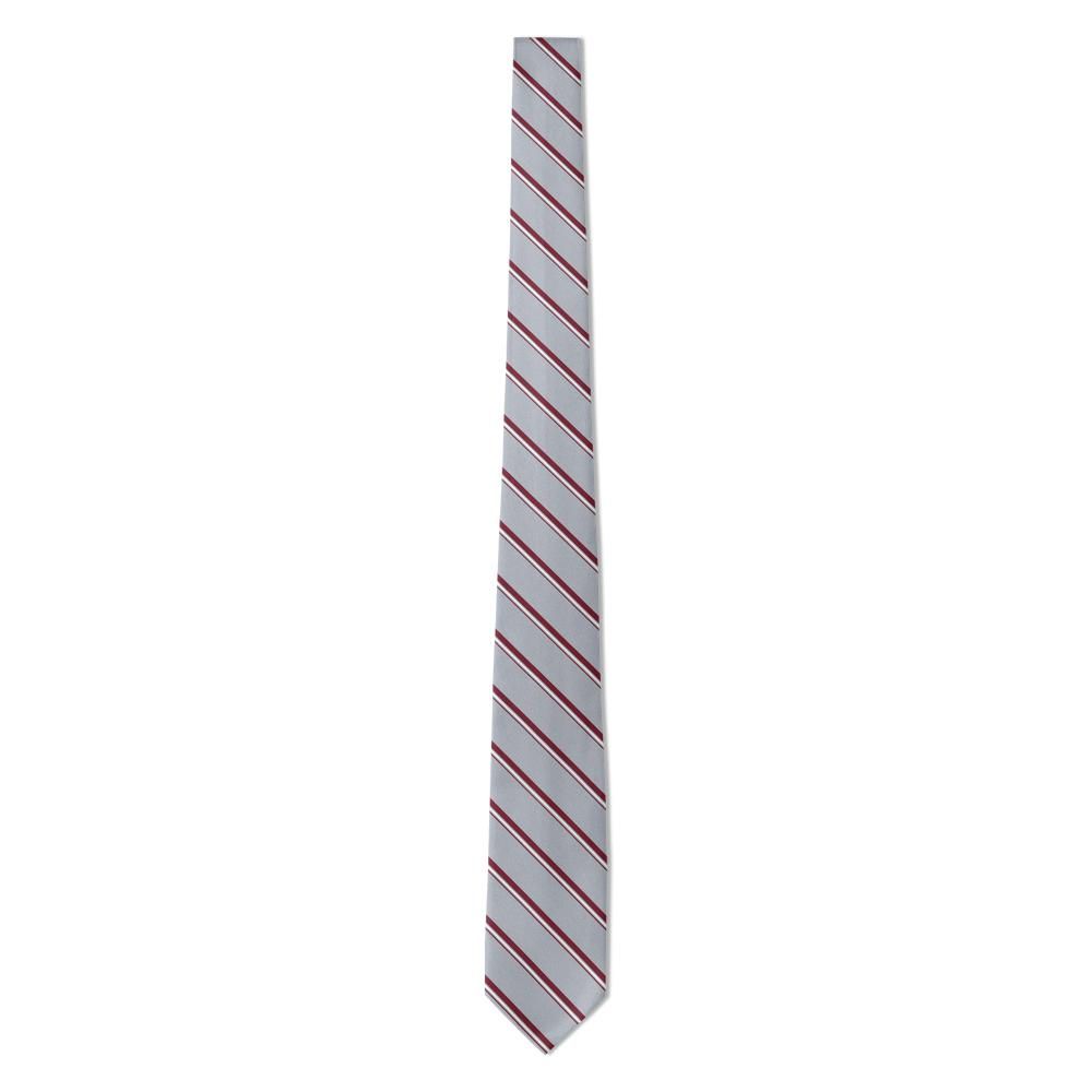 Baglioni - Silver & Burgundy Triple Stripe Tie – Board Meeting