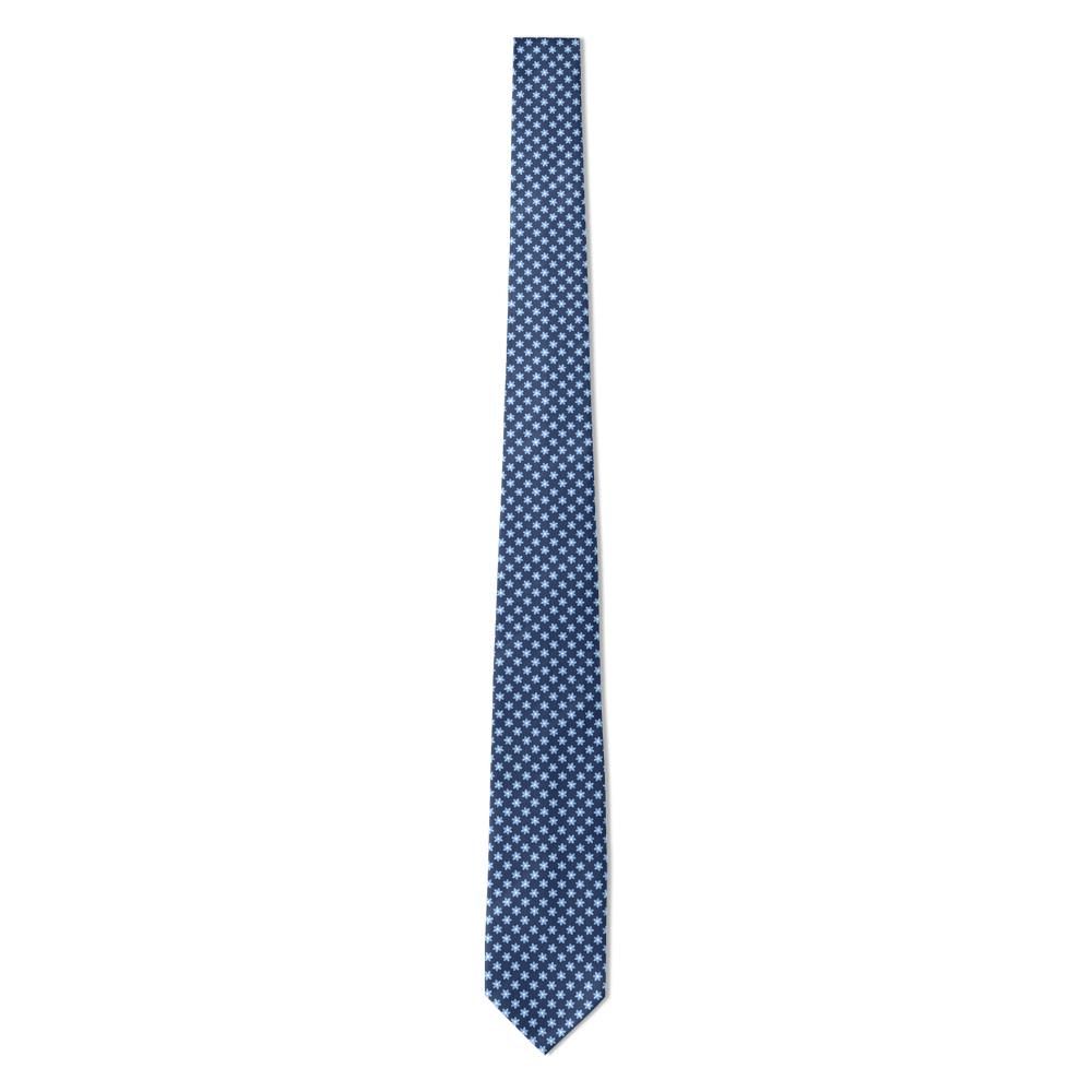 Gyldenstierne - Navy & Sky Blossom Foulard Tie – Harbour Evening
