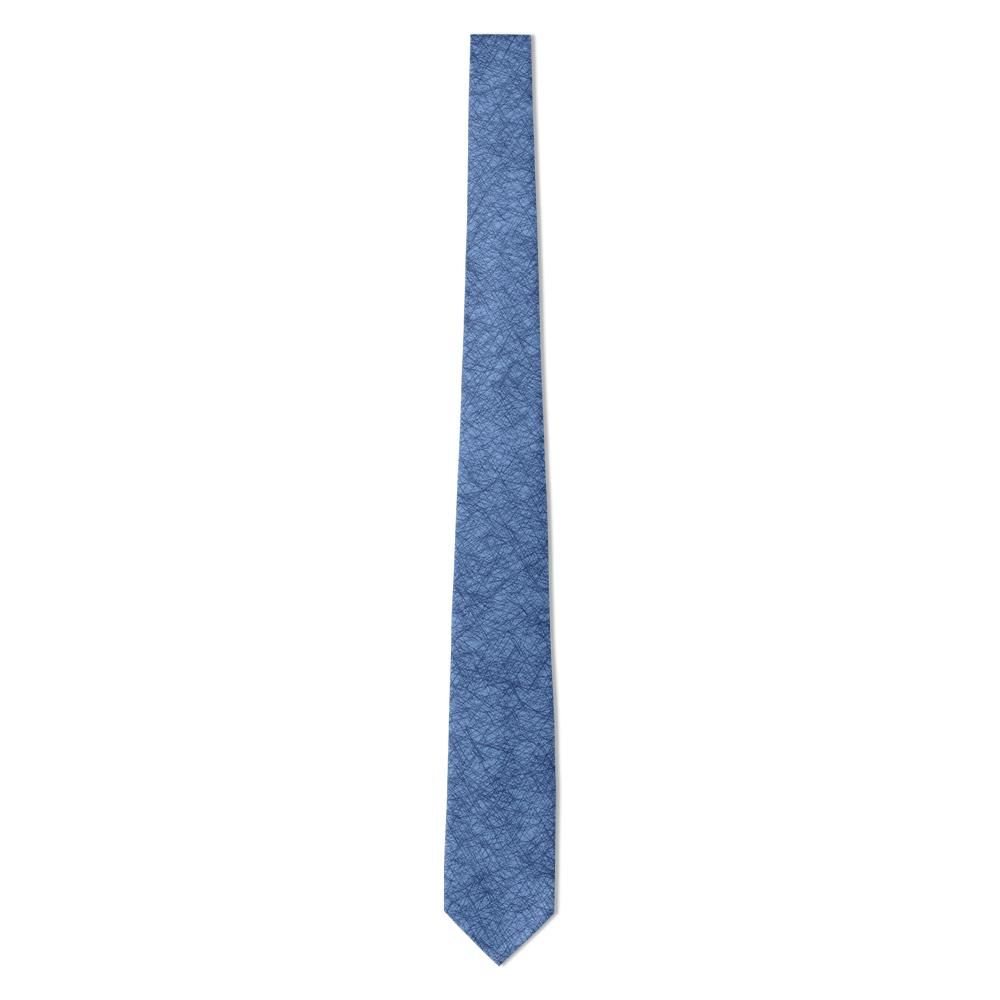 Rosenkrantz - Sky & Navy Sketch Texture Tie – Denim Weave