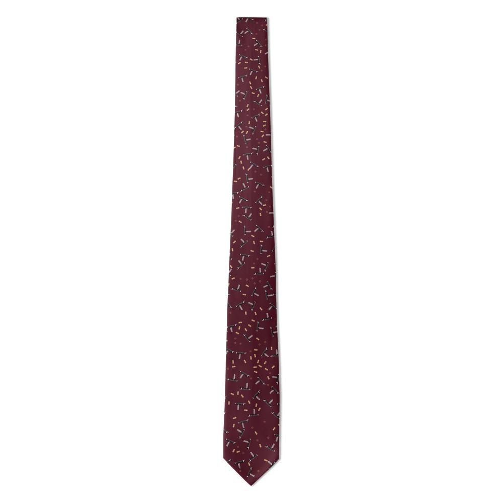 Stubenberg - Burgundy & Black Corkscrew Tie – Uncorked Charm for the Dinner Table