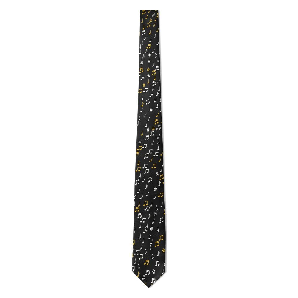 Bjelke - Black & Gold Music Note Tie – Jazz Club