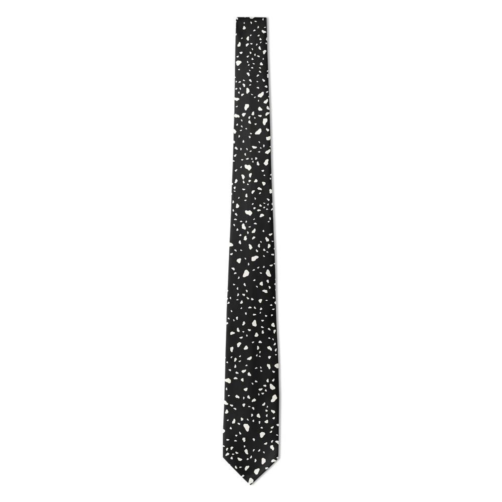 Munthe - Black & White Dalmatian Spot Tie – Evening Spots