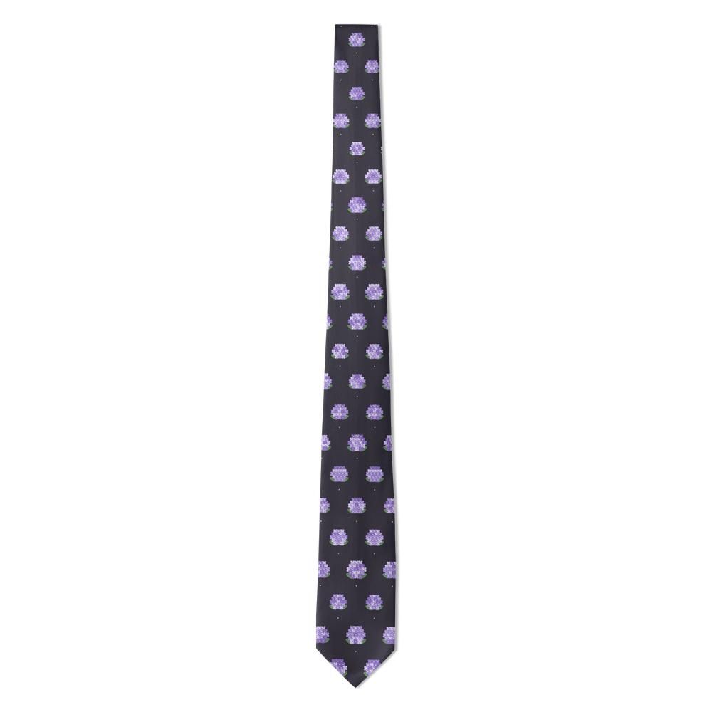 Lynden - Aubergine & Lilac Hydrangea Tie – Dusk in Bloom