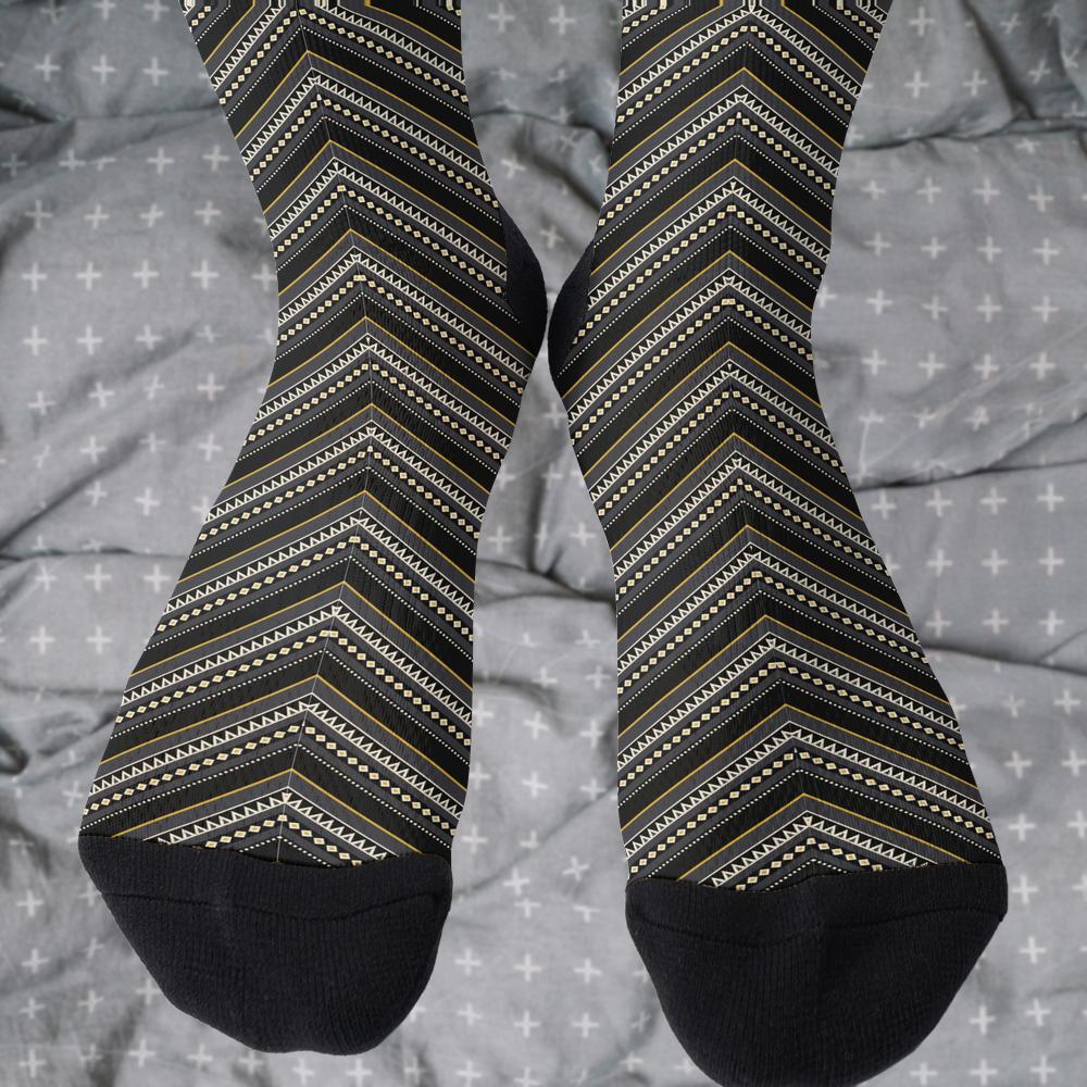 Matching tie pattern dress socks