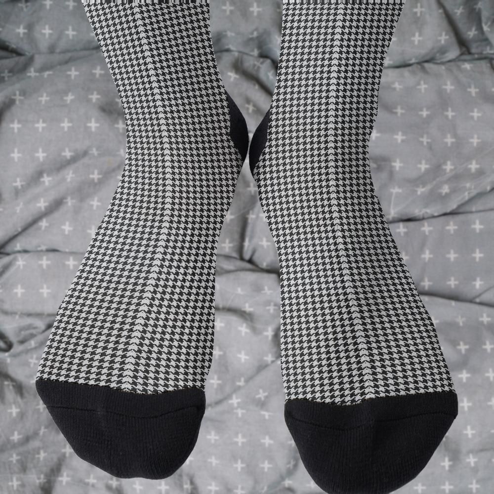 Matching tie pattern dress socks