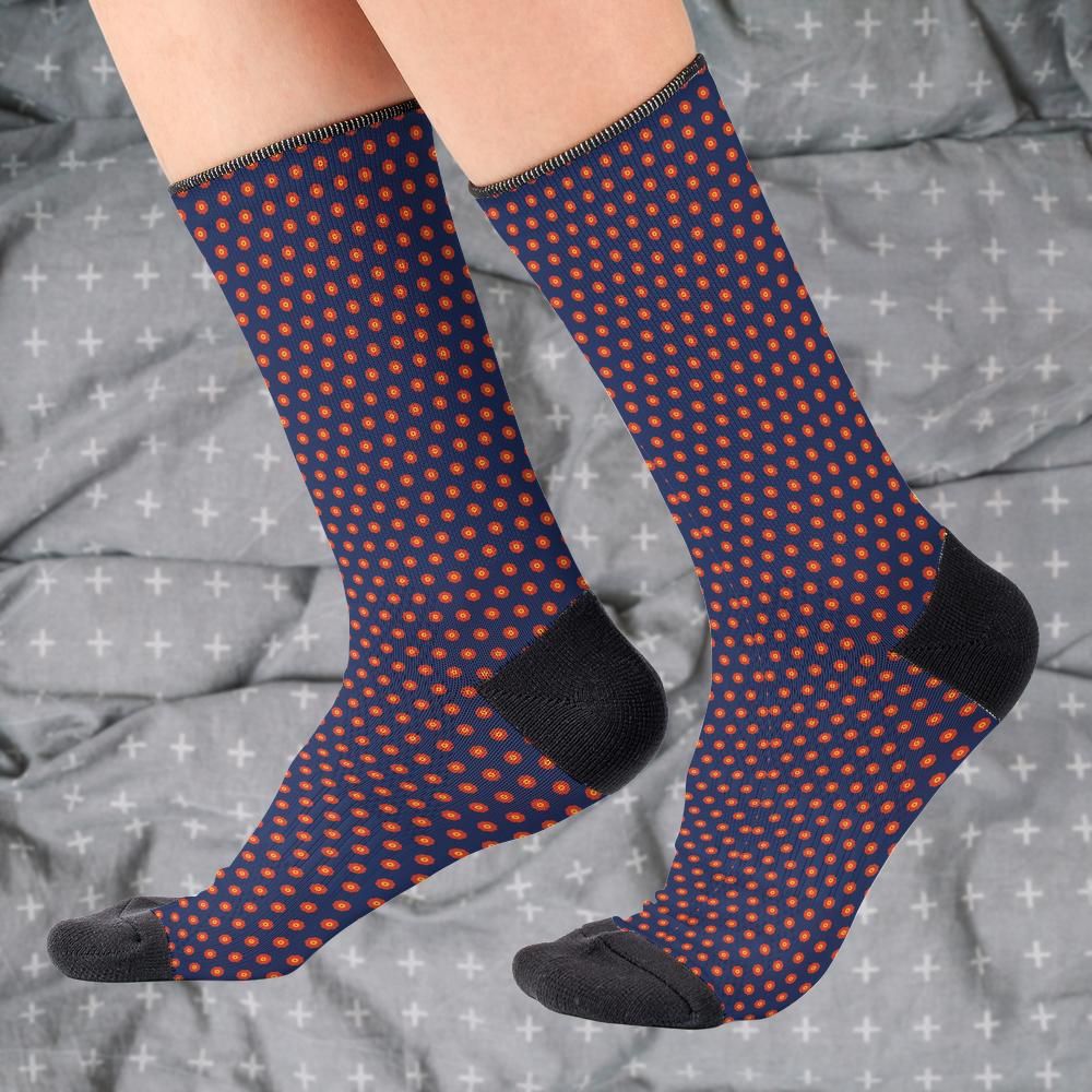 Matching tie pattern dress socks