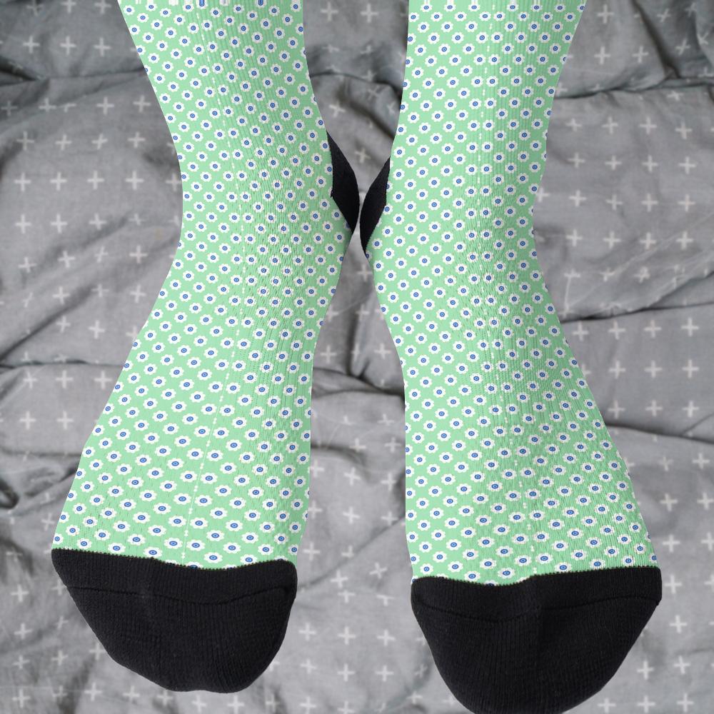 Matching tie pattern dress socks