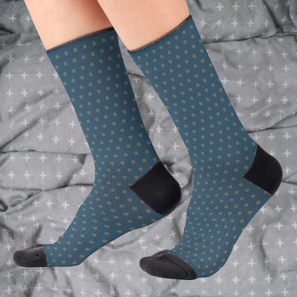 Matching tie pattern dress socks