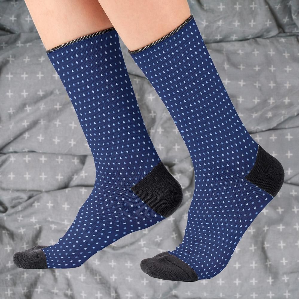 Matching tie pattern dress socks