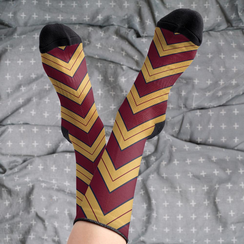 Matching tie pattern dress socks