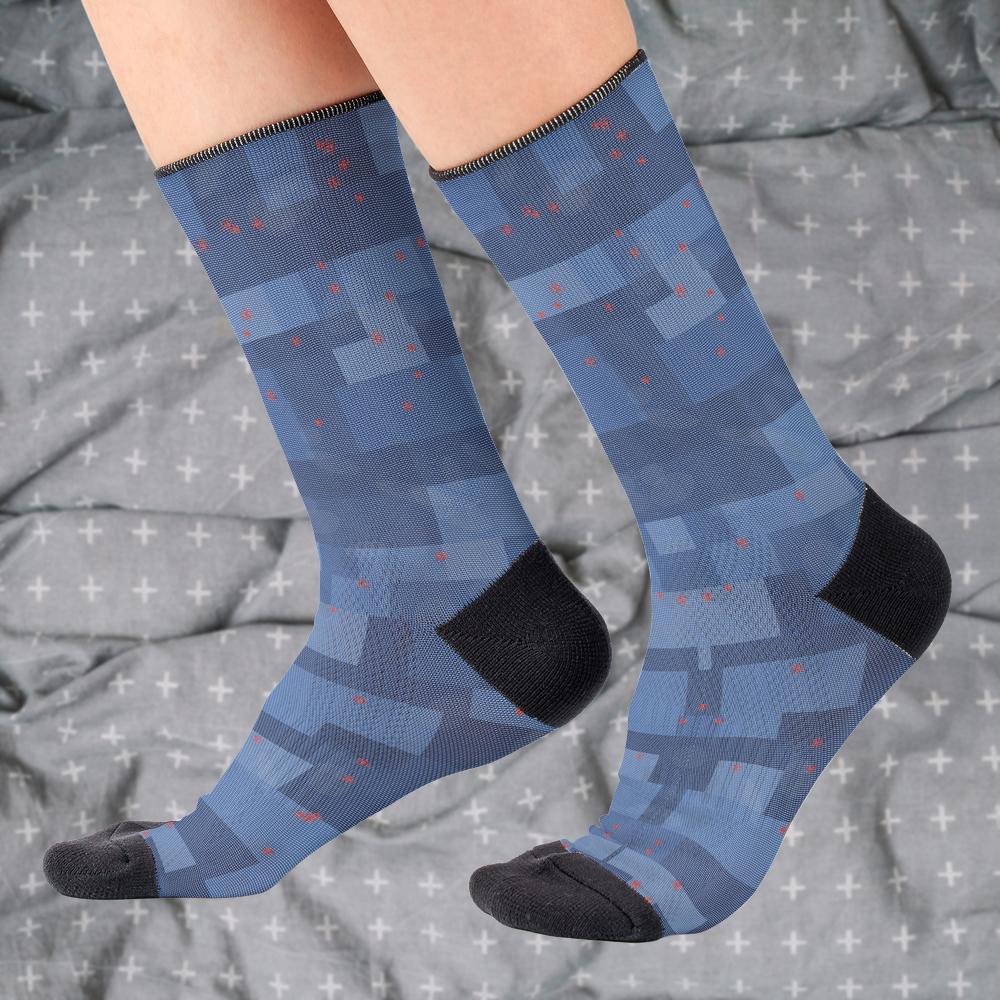 Matching tie pattern dress socks
