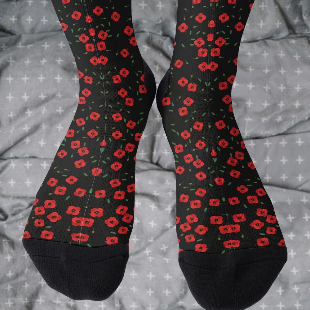 Matching tie pattern dress socks