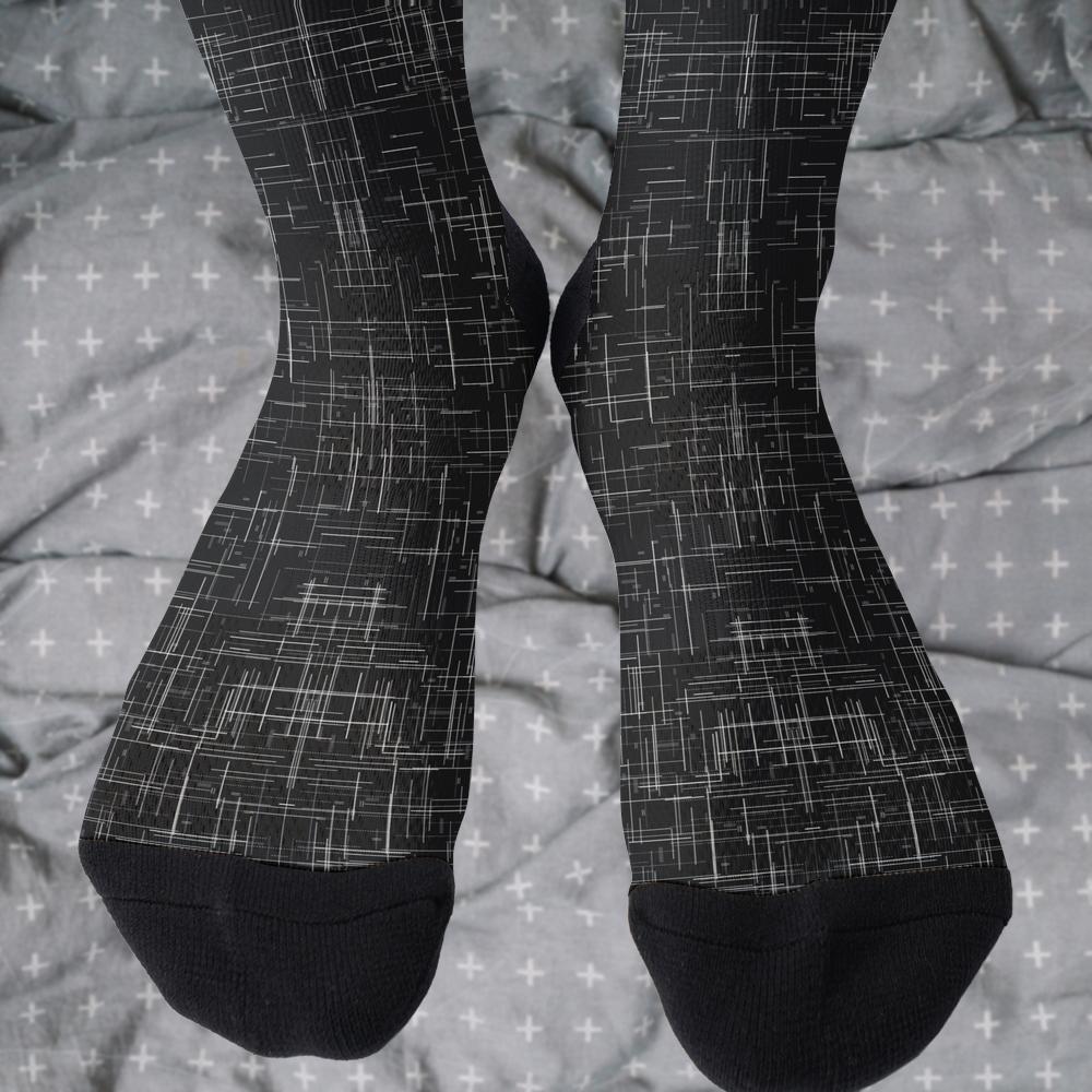 Matching tie pattern dress socks