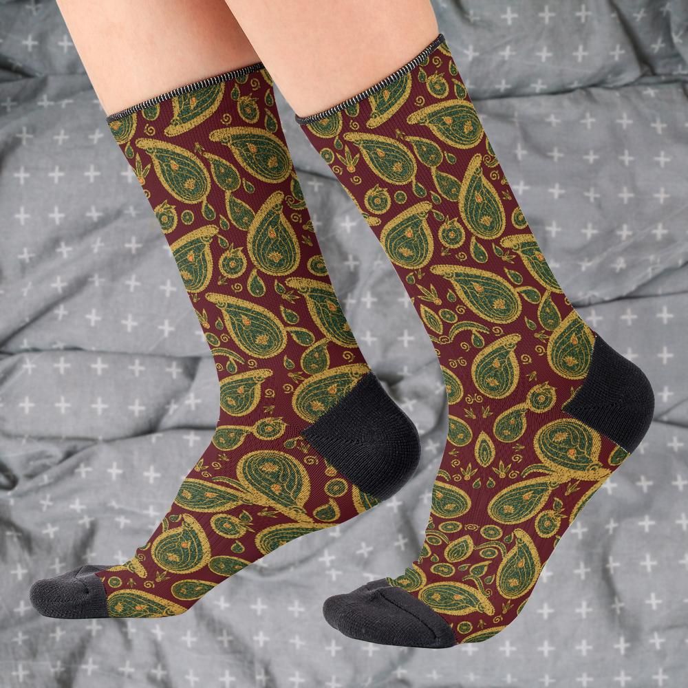 Matching tie pattern dress socks