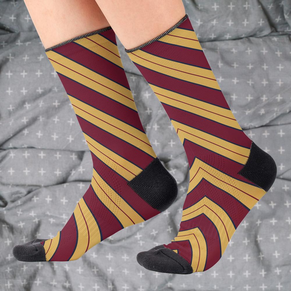 Matching tie pattern dress socks