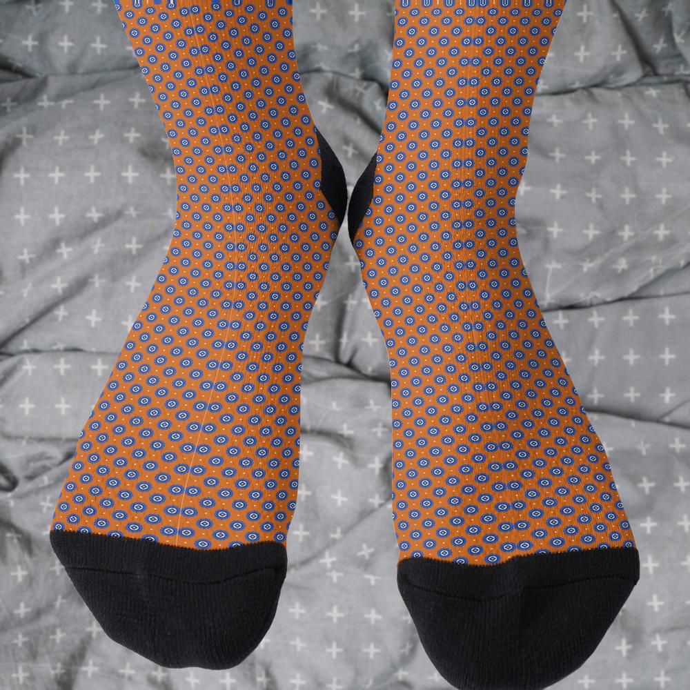 Matching tie pattern dress socks
