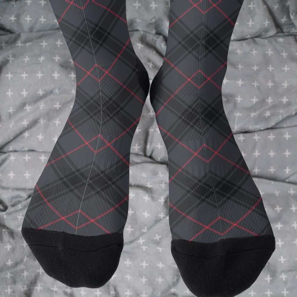 Matching tie pattern dress socks