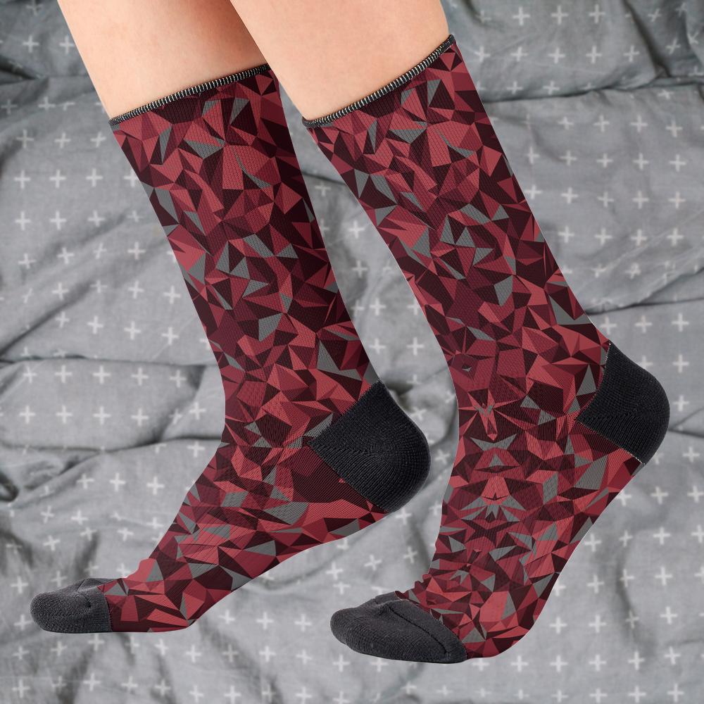 Matching tie pattern dress socks