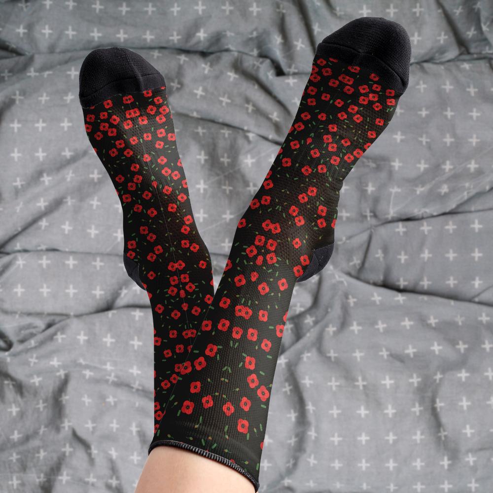 Matching tie pattern dress socks