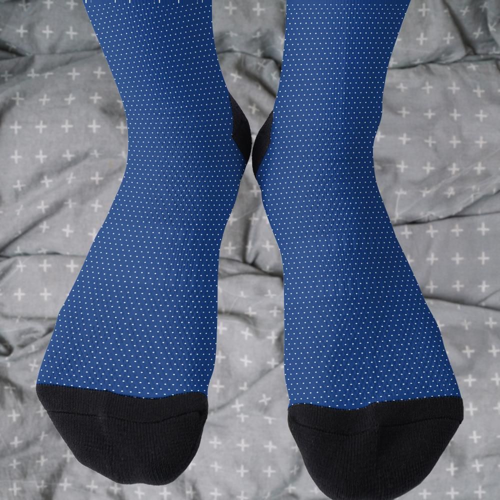 Matching tie pattern dress socks