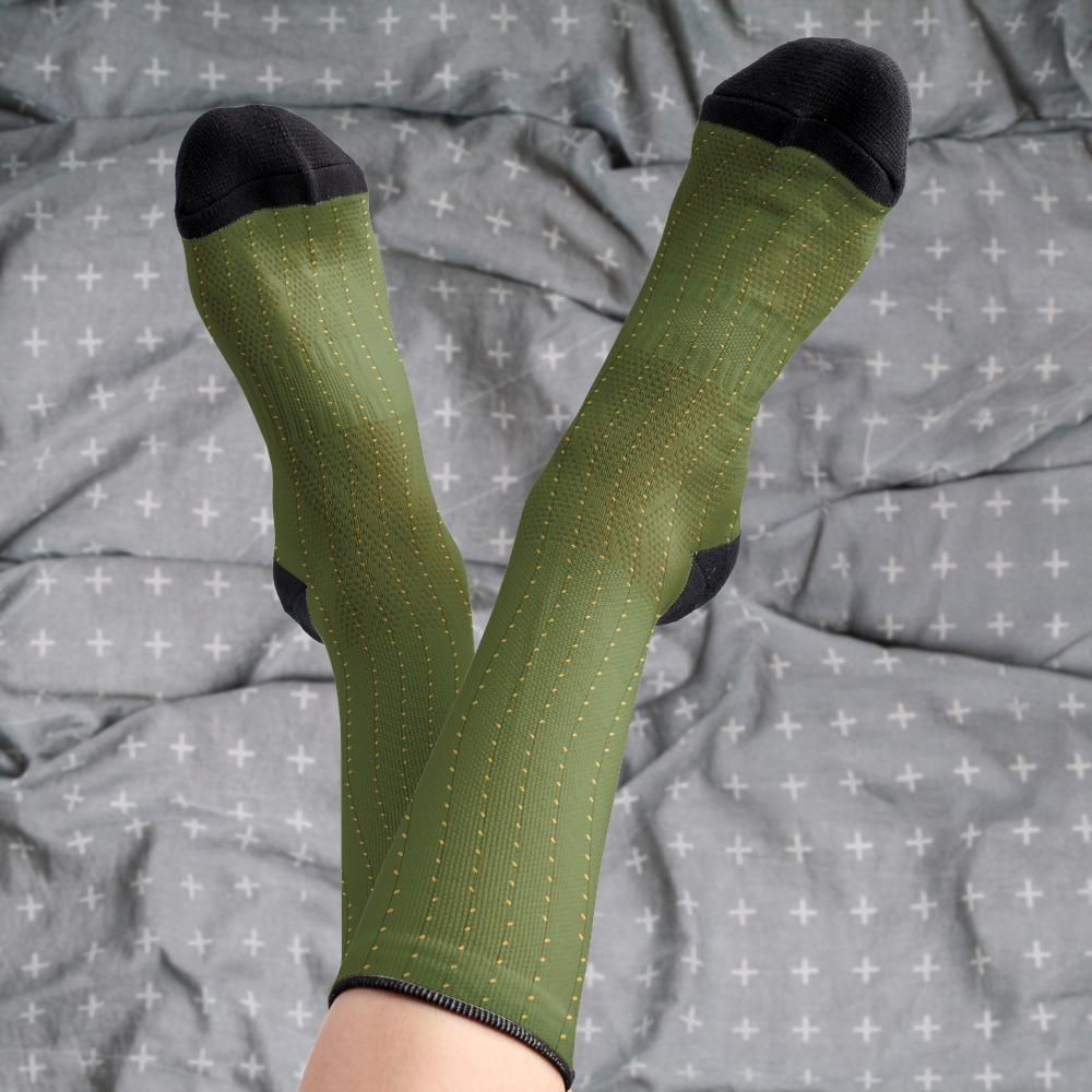 Matching tie pattern dress socks
