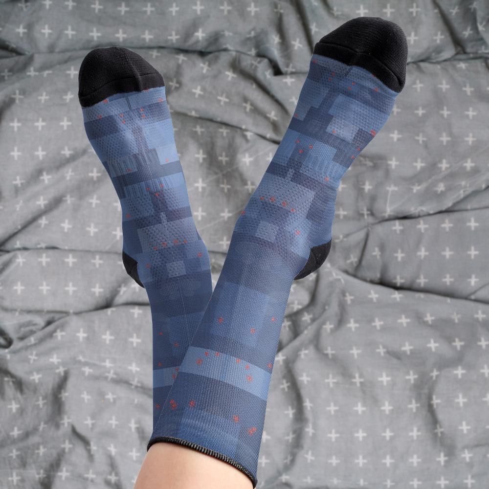 Matching tie pattern dress socks