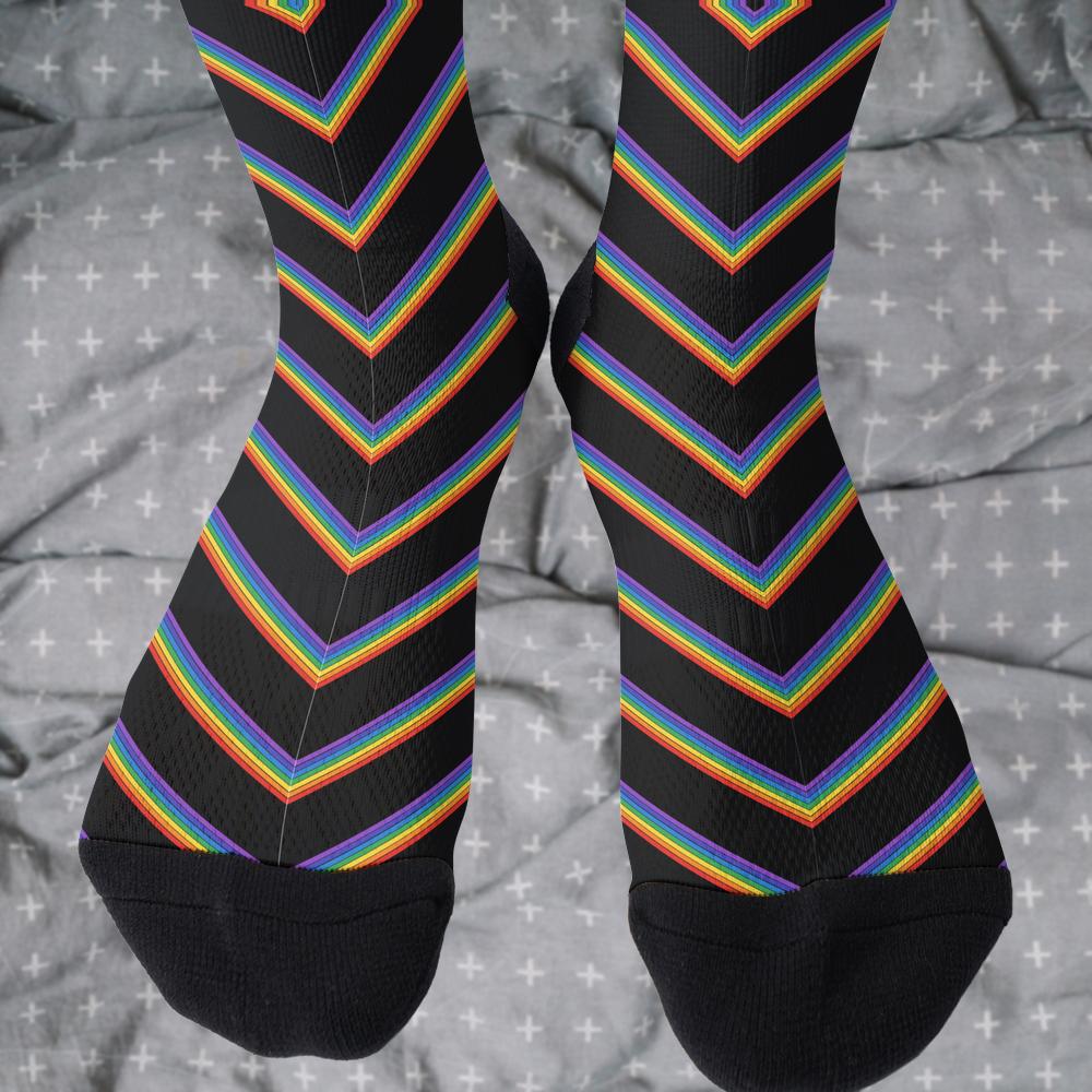 Matching tie pattern dress socks