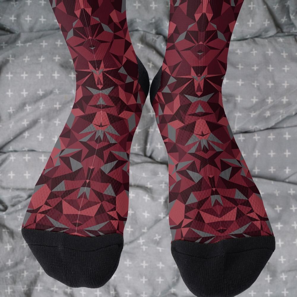 Matching tie pattern dress socks
