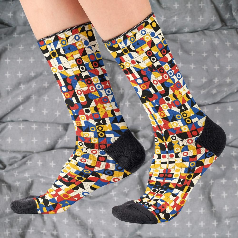 Matching tie pattern dress socks