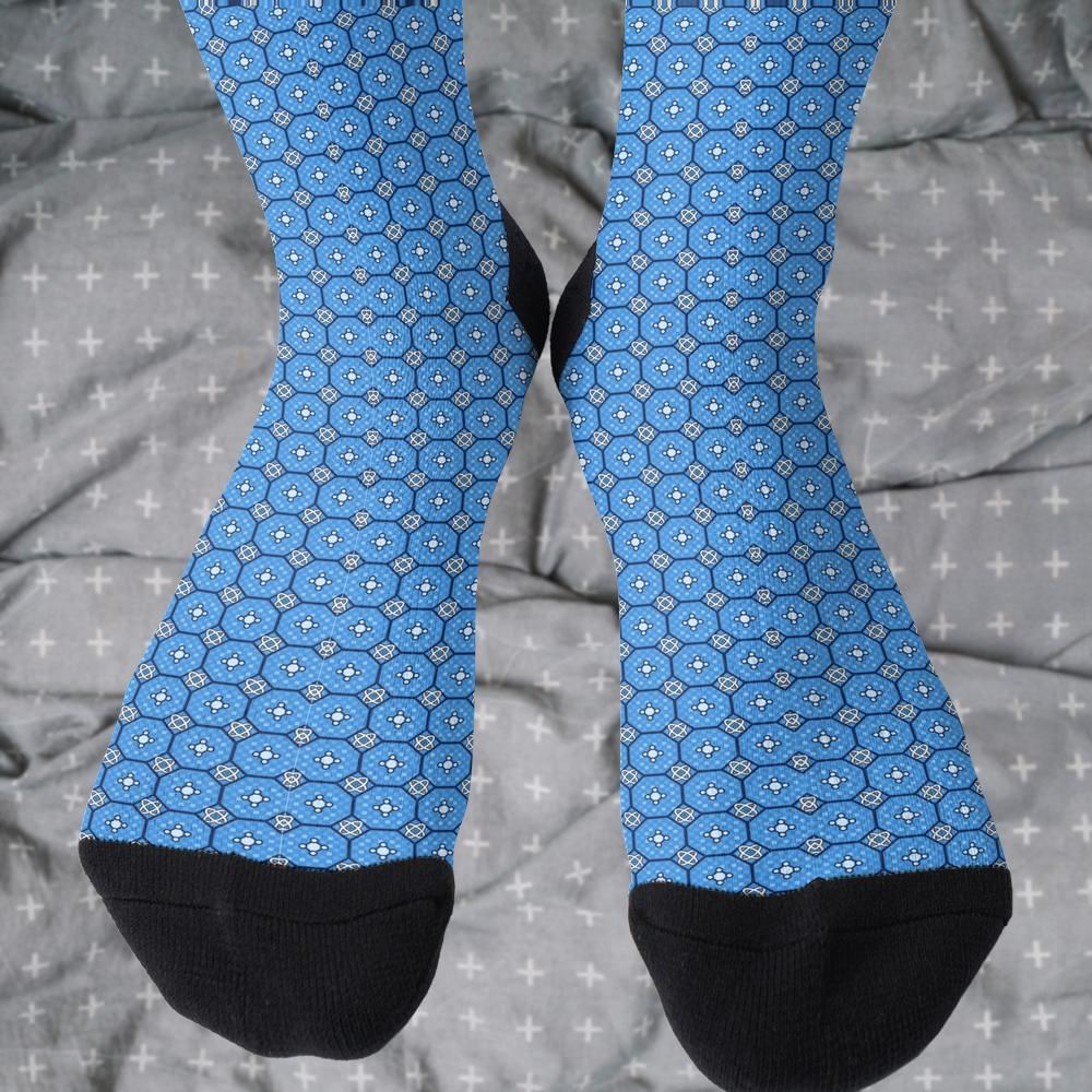 Matching tie pattern dress socks