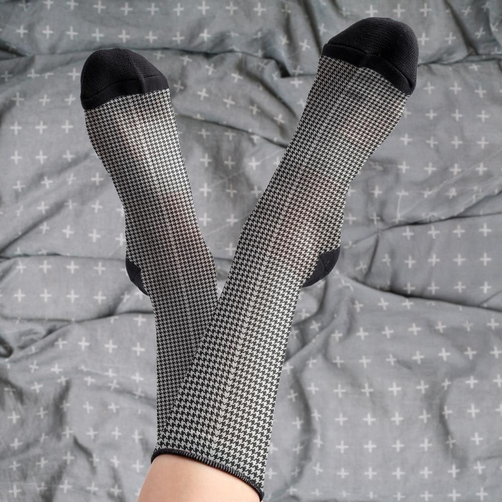 Matching tie pattern dress socks
