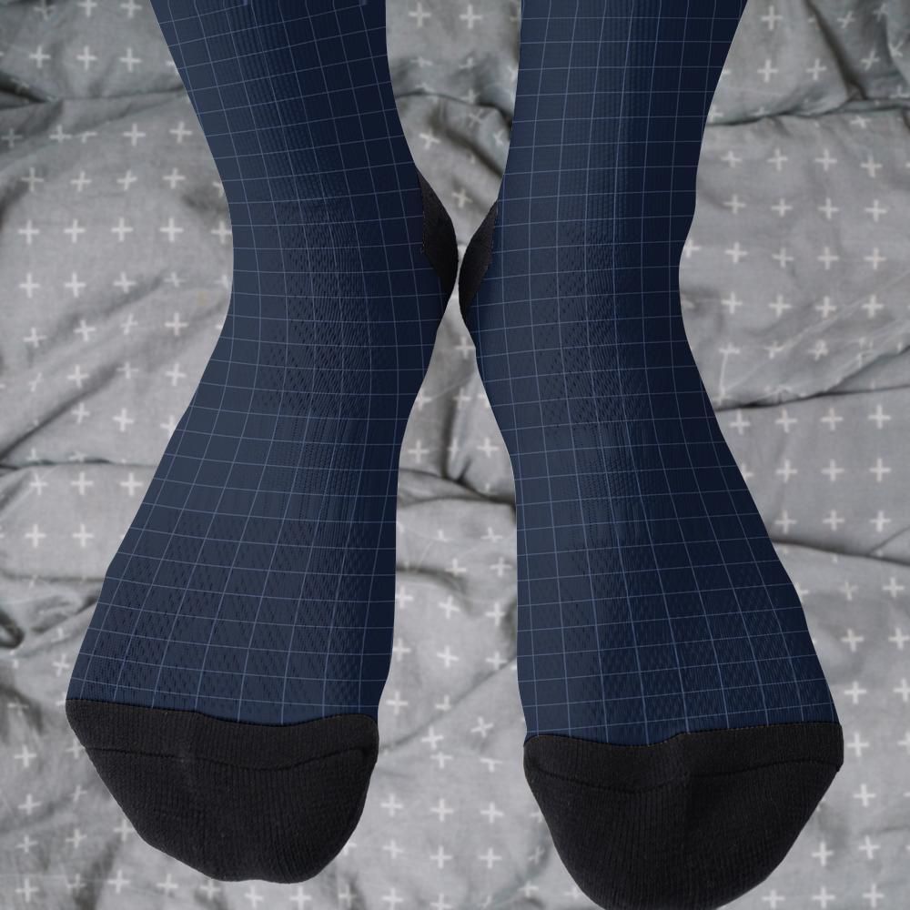 Matching tie pattern dress socks