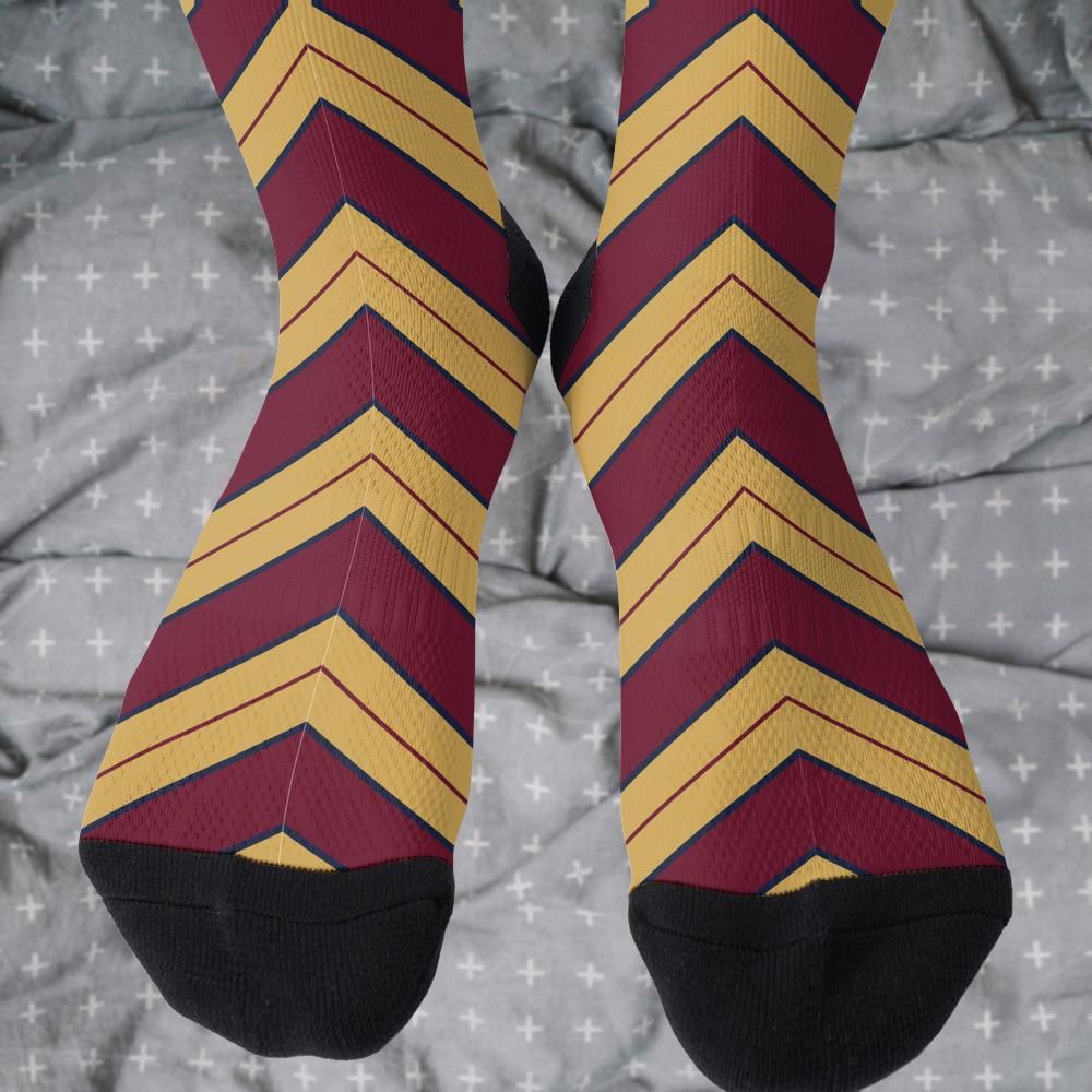 Matching tie pattern dress socks