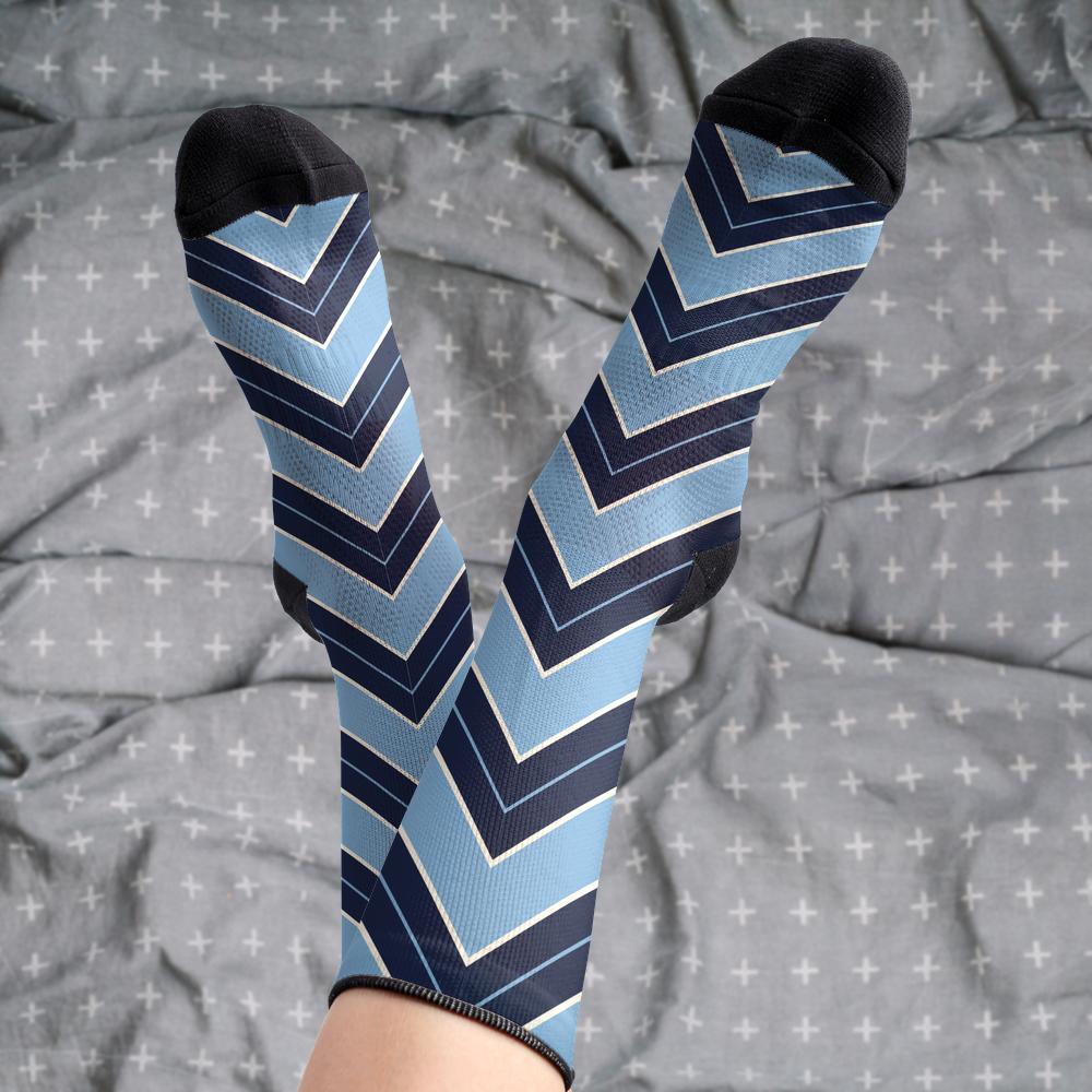 Matching tie pattern dress socks