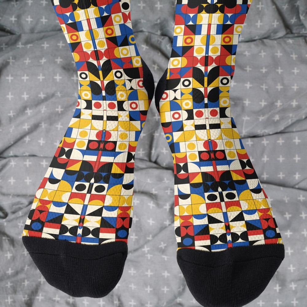 Matching tie pattern dress socks