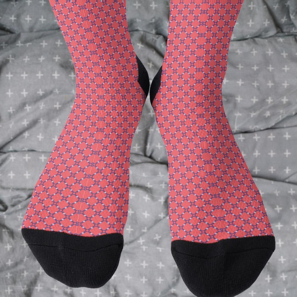 Matching tie pattern dress socks