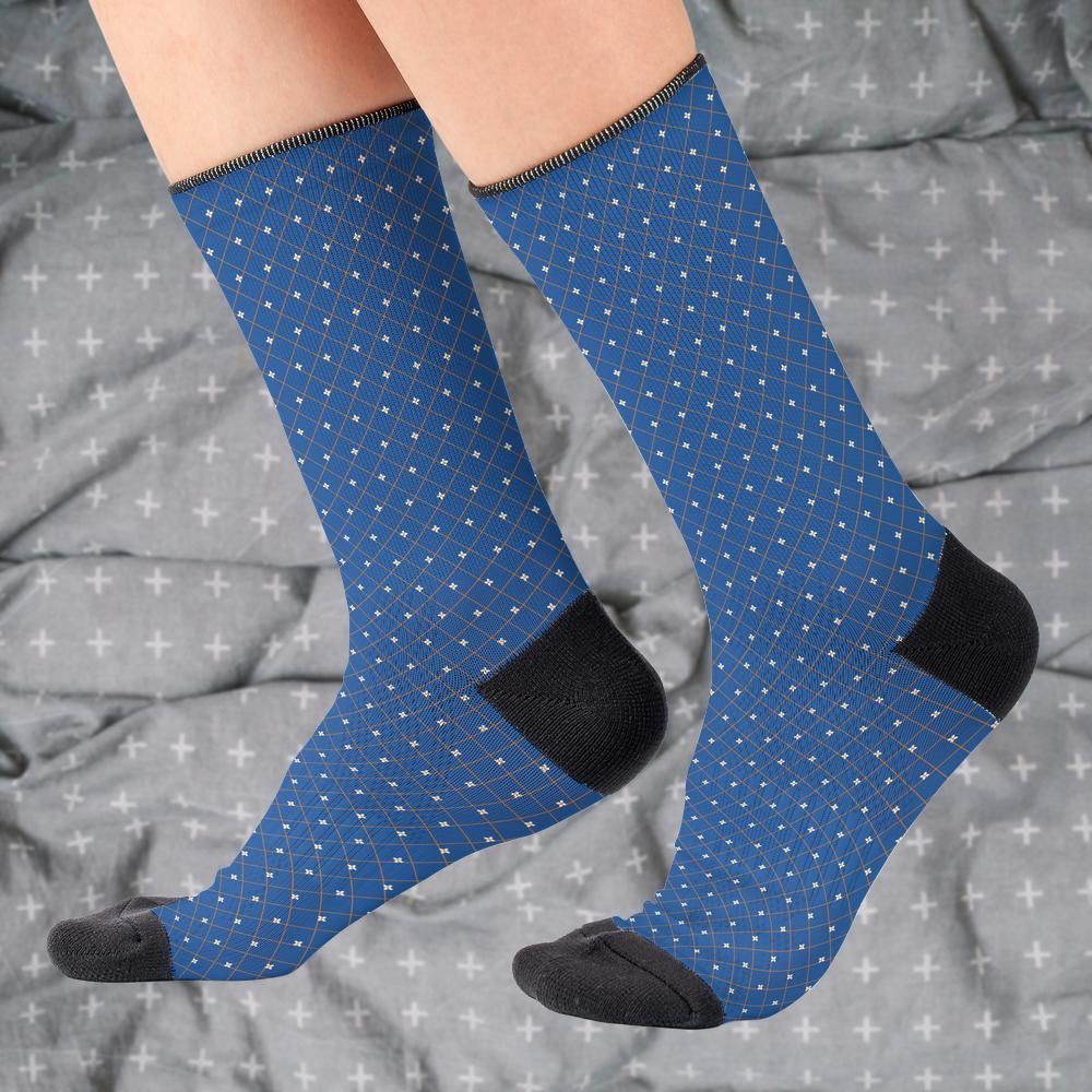 Matching tie pattern dress socks