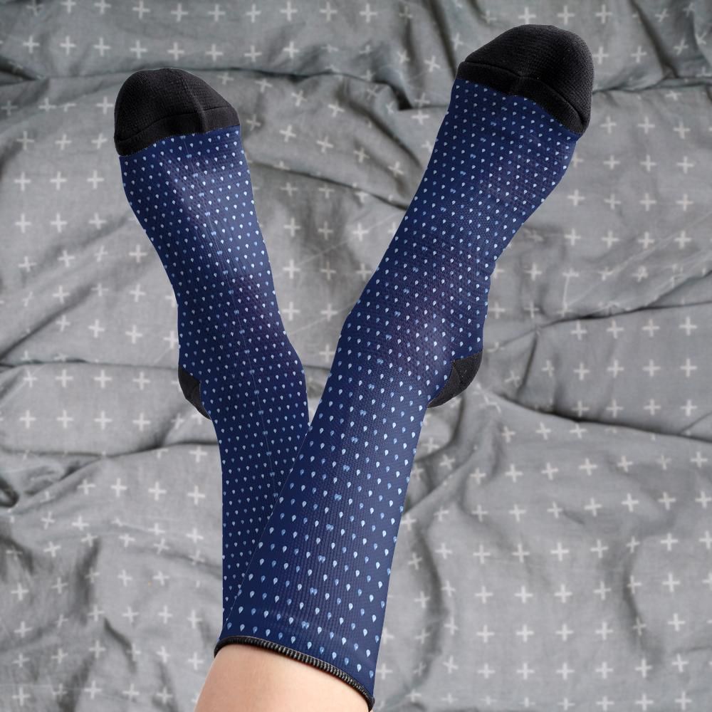 Matching tie pattern dress socks