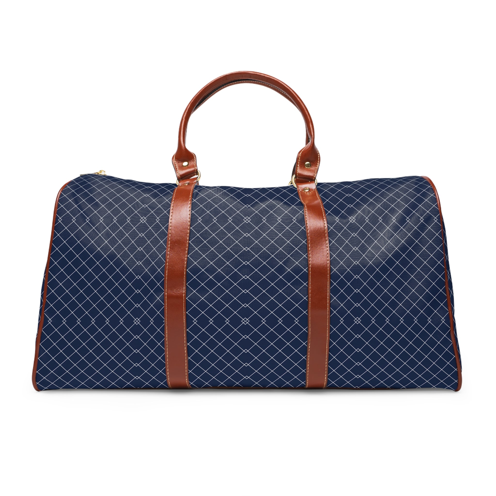 Annot - Navy White Diamond Grid Travel Bag