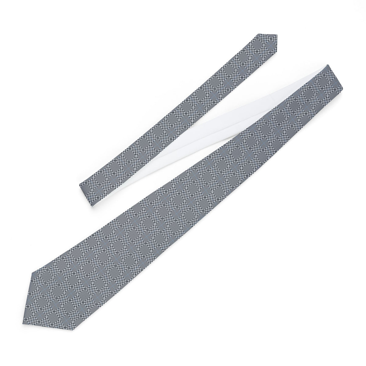 Amriswil Talisman Tie - Charcoal Ice Glen Plaid