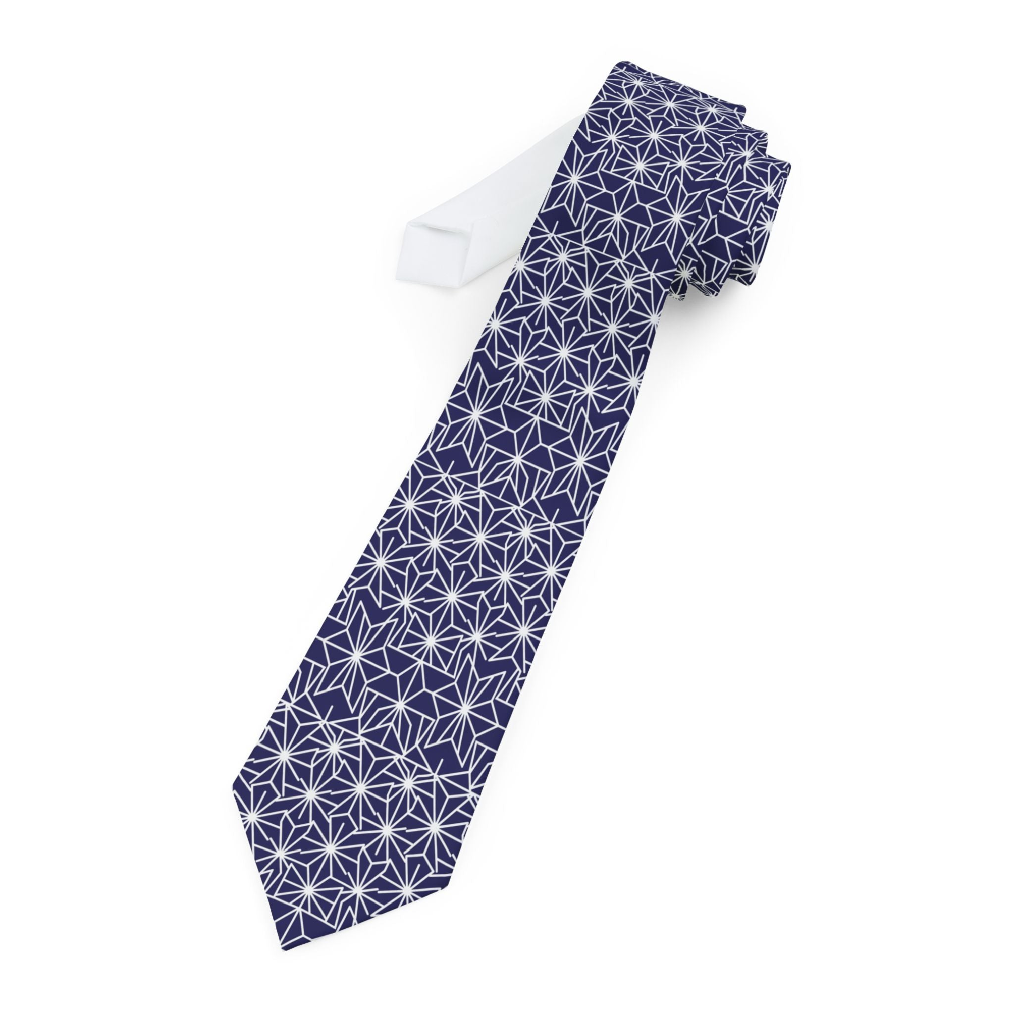 Oppede Talisman Tie - Asanoha Star Indigo