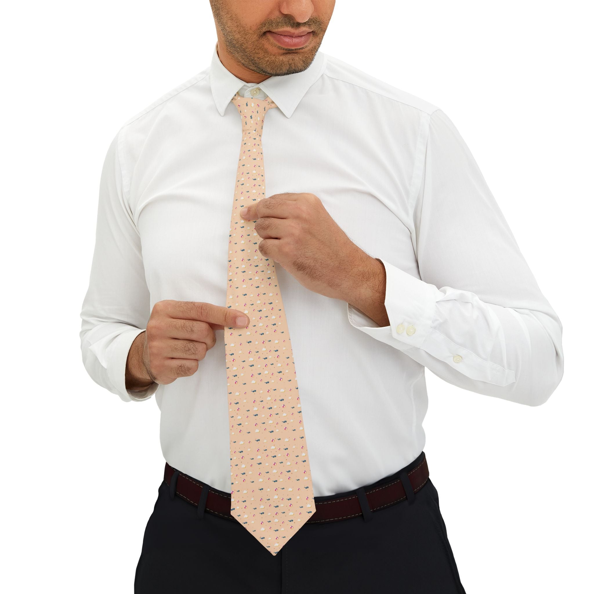 Peach Summer Icons Tie