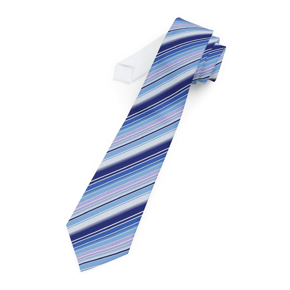 Kinsky Satin Edition - Navy, Sky & Lavender Satin Stripe Tie