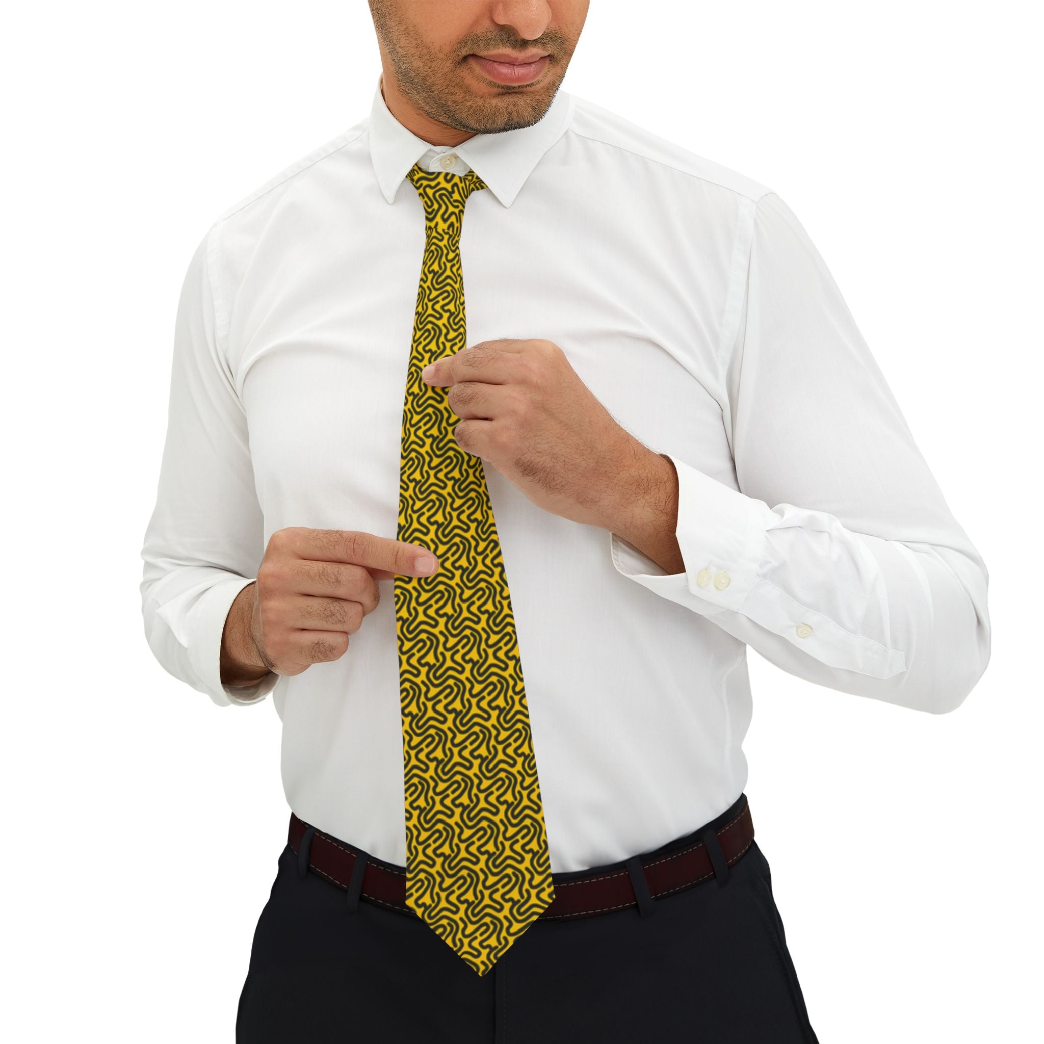 Gavre Talisman Tie - Golden Maze Current