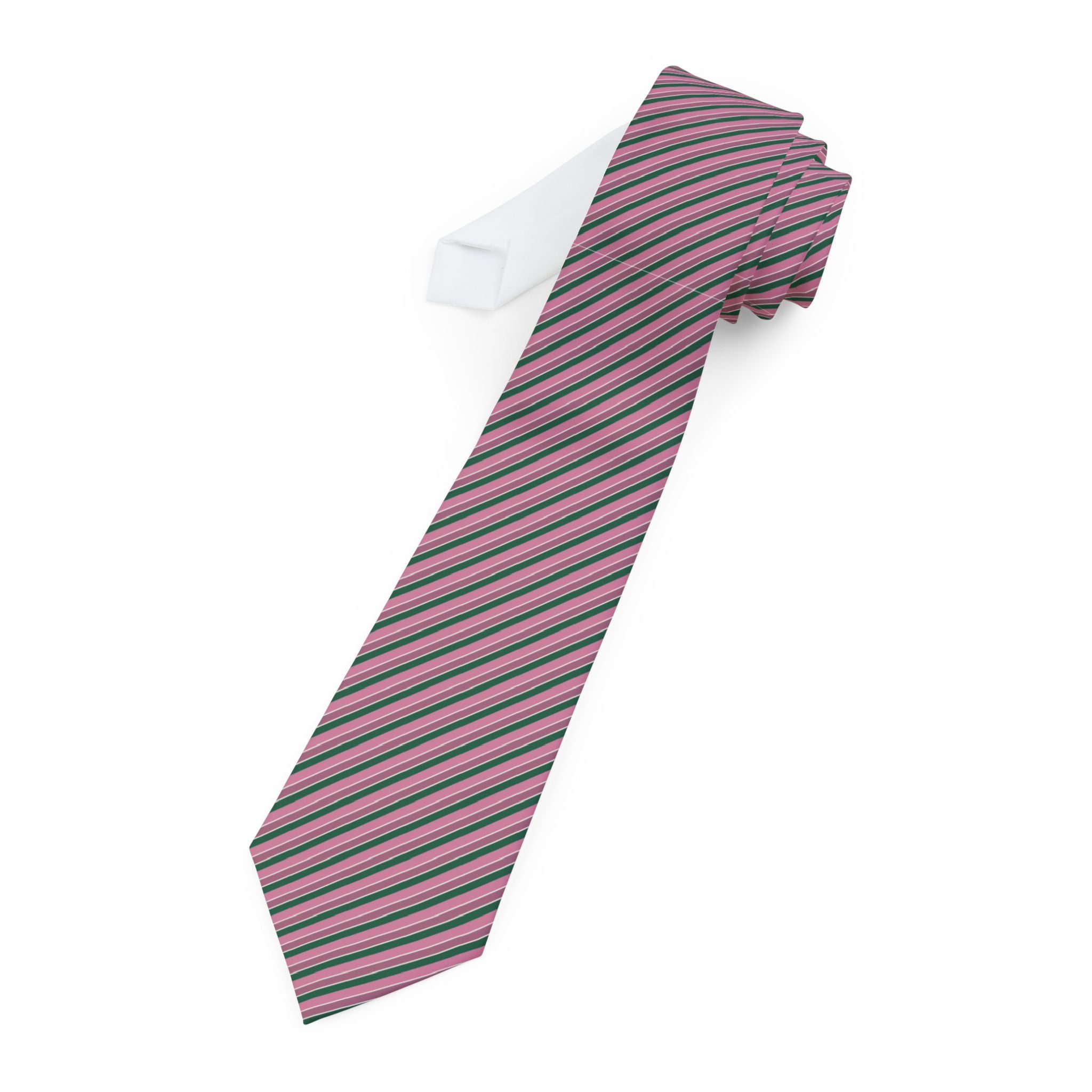 Saint-Oyen Talisman Tie - Emerald Rose Regimental Stripe