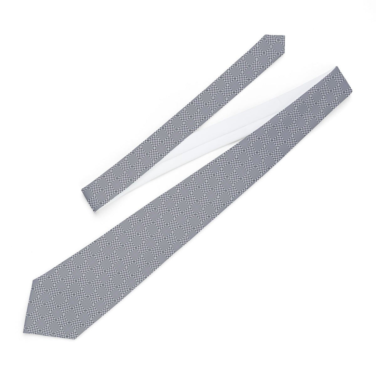 Frauenfeld Talisman Tie - Gray Lilac Glen Check