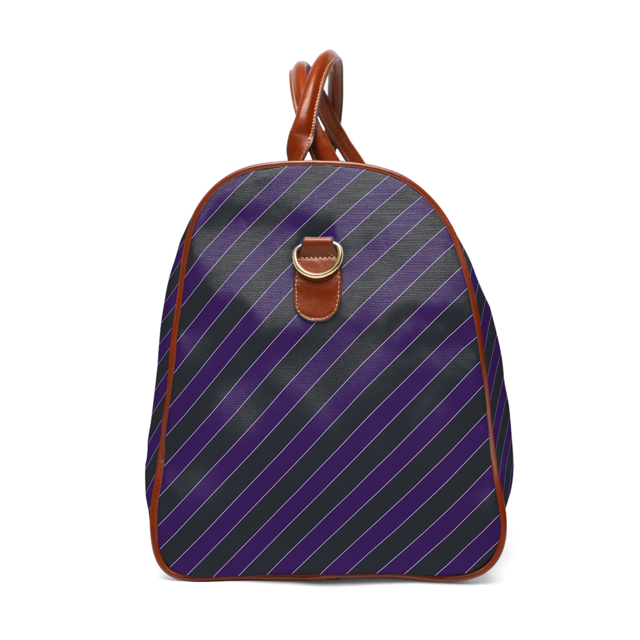Fleurie - Purple Charcoal Club Stripe Travel Bag